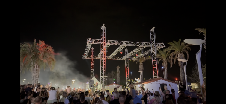 Open-air festivals and events at Jardin Bonaparte, with stunning sea views