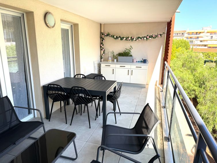 Peaceful terrace overlooking a private garden