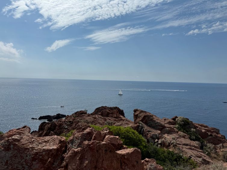 Breathtaking view from a hike on the famous Sentier du Littoral