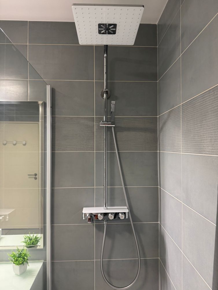 Spa-style Italian walk-in shower